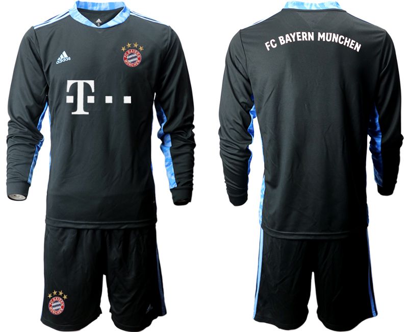 Men 2020-2021 club Bayern Munich black long sleeve goalkeeper Soccer Jerseys